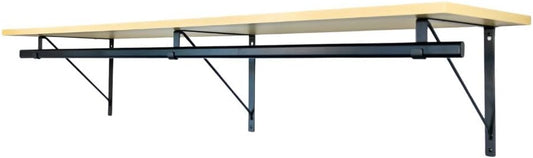 Custom Cut-to-Size Premium Wall-Mounted Shelf with Rod and Bracket Kit. 3/4" Thick Shelves, 14 inches deep. Customize The Length from 16" up to 72".