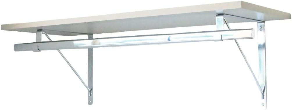 Custom Cut-to-Size Premium Wall-Mounted Shelf with Rod and Bracket Kit. 3/4" Thick Shelves, 14 inches deep. Customize The Length from 16" up to 72".