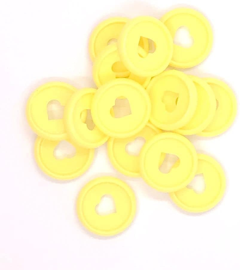 100pcs Planner Expander Discs 1.1Inch Book Binding Disc For Discbound Notebook Accessories Heart Binder Rings(Yellow,1.1 inch/28 mm)