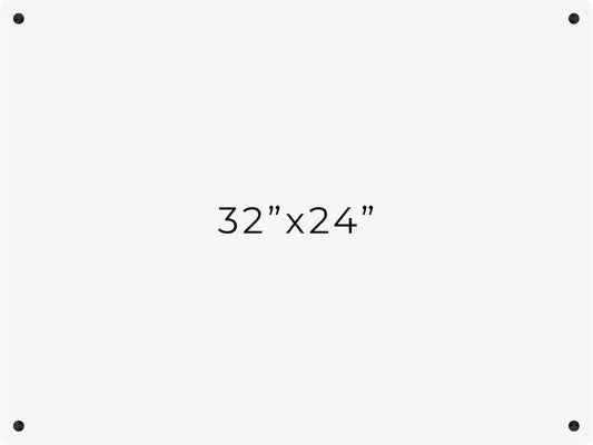 24x32 Dry Erase Board for Wall - with .25 White Acrylic and Black Stand Off Finish - Perfect Whiteboard for Office, Home, Classroom - Durable and Stylish .25 White Acrylic Dry Erase Board