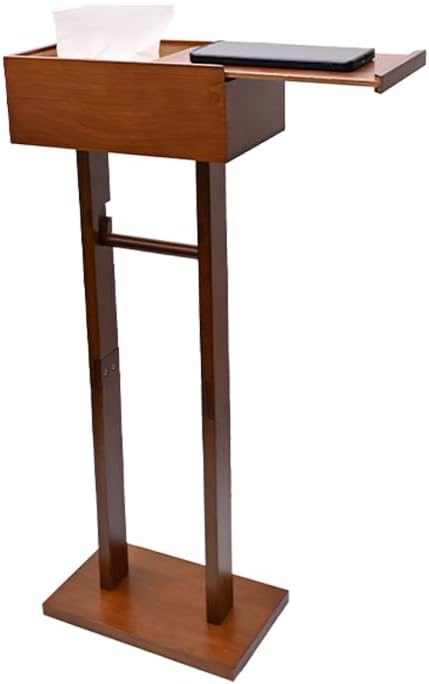 Wooden Toilet Paper Holder Stand with Storage Shelf Box, Toilet Paper Roll Holder Stand Bathroom Organizer for Bathroom Decor Farmhouse Toilet Paper Storage (Dark Color)