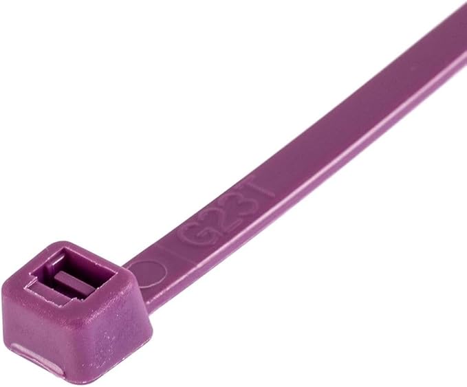 GTSE 8 Inch Purple Zip Ties, 100 Pack, 18lb Strength, UV Resistant Strong Nylon Cable Ties, Self-Locking 8" Tie Wraps