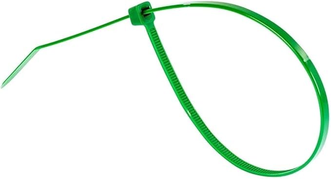 GTSE 8 Inch Green Zip Ties, 100 Pack, 18lb Strength, UV Resistant Strong Nylon Cable Ties, Self-Locking 8" Tie Wraps