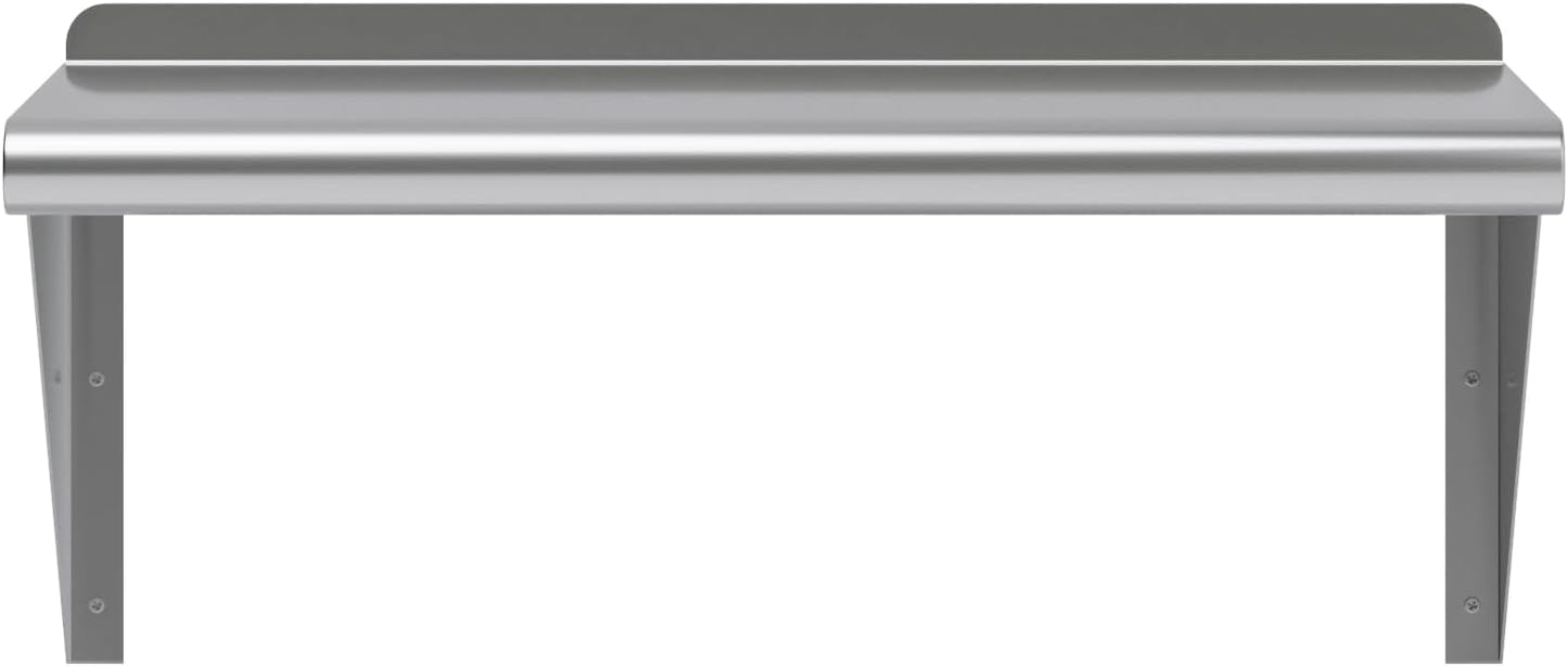 AmGood 24" Long X 12" Deep Stainless Steel Wall Shelf | NSF Certified | Appliance & Equipment Metal Shelving | Kitchen, Restaurant, Garage, Laundry, Utility Room