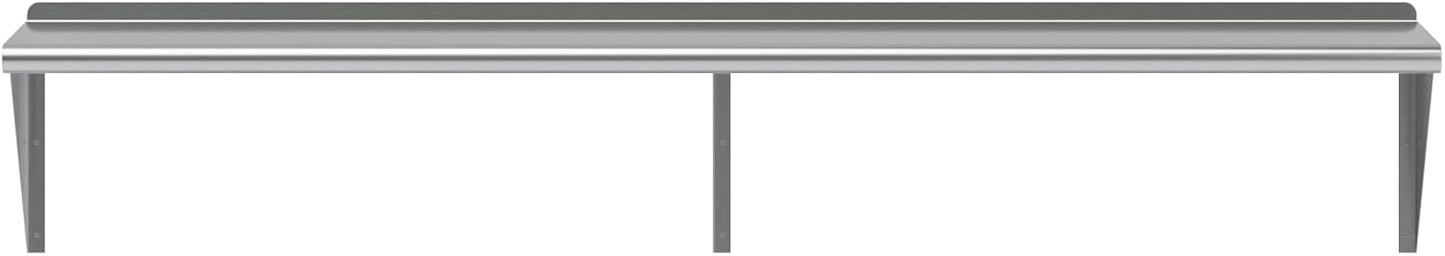 AmGood 72" Long X 14" Deep Stainless Steel Wall Shelf | NSF Certified | Appliance & Equipment Metal Shelving | Kitchen, Restaurant, Garage, Laundry, Utility Room