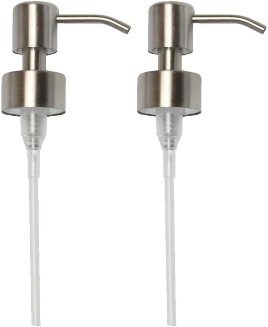 Kapitan Soap Dispenser Pump Head Replacement Spare for Standard 28/400 (26 mm - 28mm / 1.02 in-1.10 in) Neck Size, Stainless Steel Brushed Finish