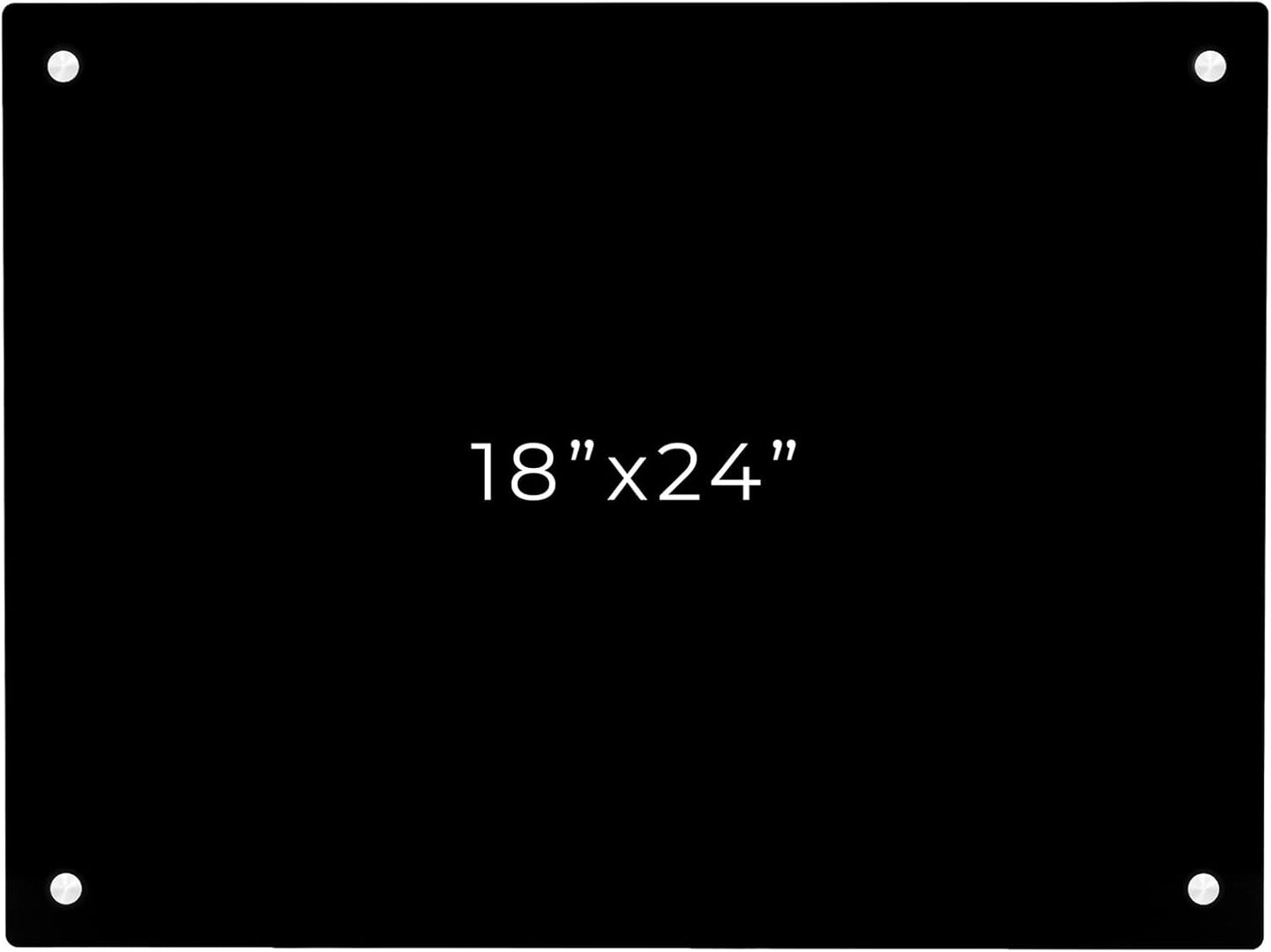 18x24 Dry Erase Board for Wall - with .25 Black Acrylic and White Stand Off Finish - Perfect Whiteboard for Office, Home, Classroom - Durable and Stylish .25 Black Acrylic Dry Erase Board