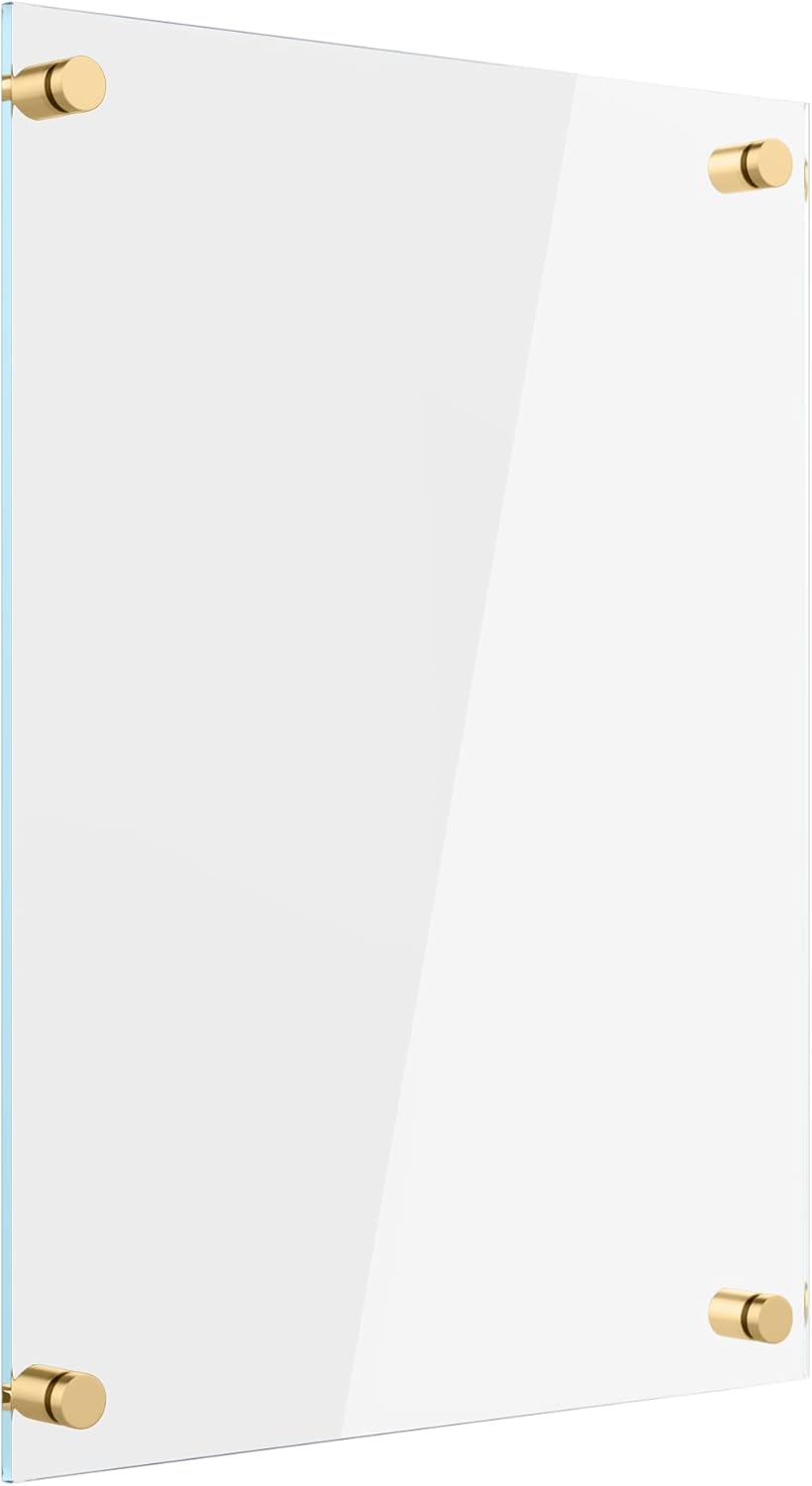 Ships Next Day, Made in USA - Acrylic Dry Erase Board | Non-Magnetic Dry Erase Board | Hanging Frameless White Board | Acrylic for Office and Home Walls | for Adults(Clear - 11x14)