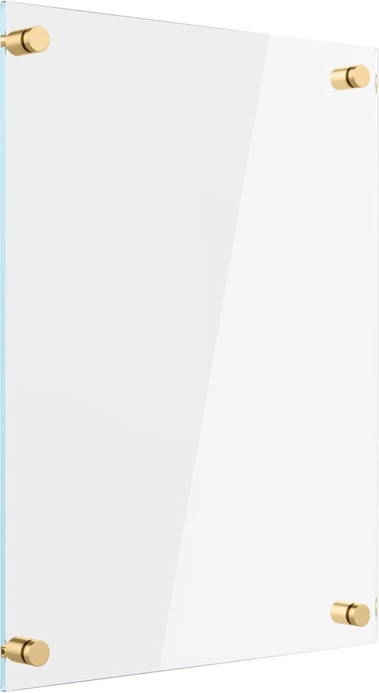 Ships Next Day, Made in USA - Acrylic Dry Erase Board | Non-Magnetic Dry Erase Board | Hanging Frameless White Board | Acrylic for Office and Home Walls | for Adults(Clear - 11x14)