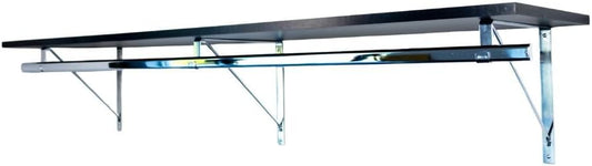 Custom Cut-to-Size Premium Wall-Mounted Shelf with Rod and Bracket Kit. 3/4" Thick Shelves, 14 inches deep. Customize The Length from 16" up to 72".