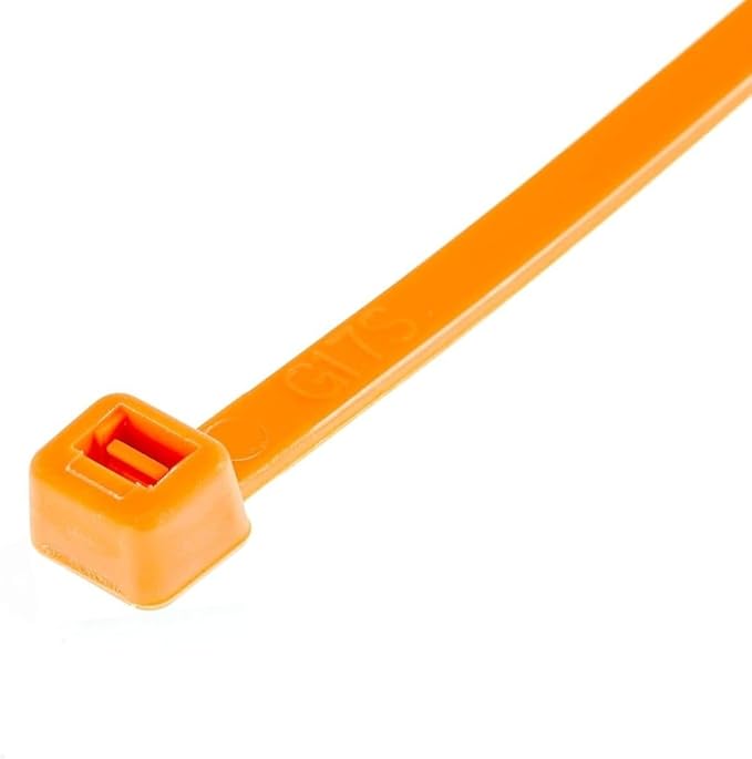 GTSE 12 Inch Orange Zip Ties, 100 Pack, 50lb Strength, UV Resistant Long Nylon Cable Ties, Self-Locking 12" Tie Wraps