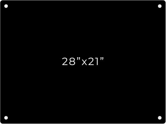21x28 Dry Erase Board for Wall - with .25 Black Acrylic and White Stand Off Finish - Perfect Whiteboard for Office, Home, Classroom - Durable and Stylish .25 Black Acrylic Dry Erase Board