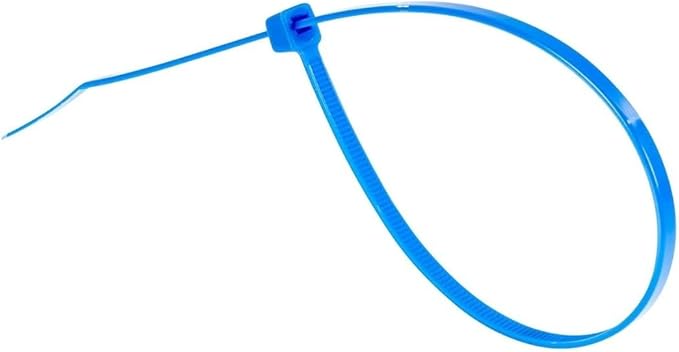 GTSE 8 Inch Blue Zip Ties, 100 Pack, 18lb Strength, UV Resistant Strong Nylon Cable Ties, Self-Locking 8" Tie Wraps