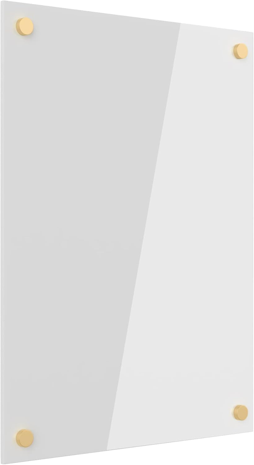 Ships Next Day, Made in USA - Acrylic Dry Erase Board | Non-Magnetic Dry Erase Board | Hanging Frameless White Board | Acrylic for Office, School and Home Walls | for Kids & Adults (White - 11x14)