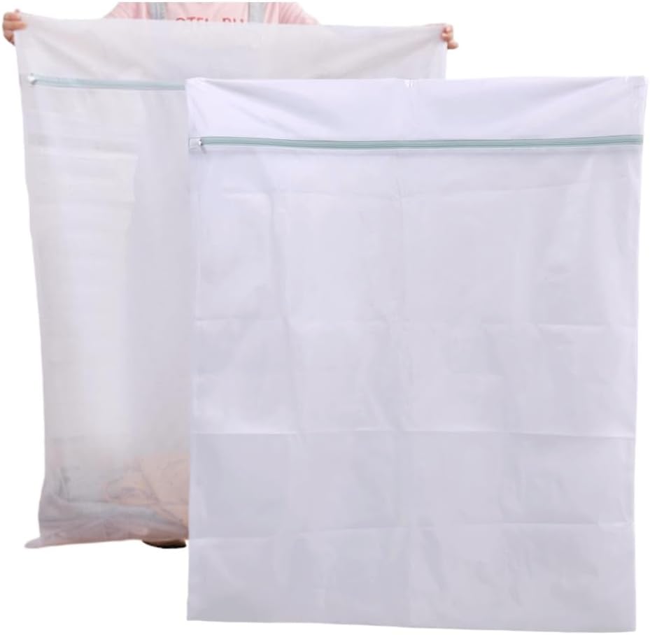 2 Pack 43 x 35 inch Oversize Laundry Bags Mesh Wash Bags, Large Delicates Bag for Washing Machine, Jumbo Laundry Sack for Washing Delicates, Big Clothes, Bed Sheet, Bedcover, Blanket (2)