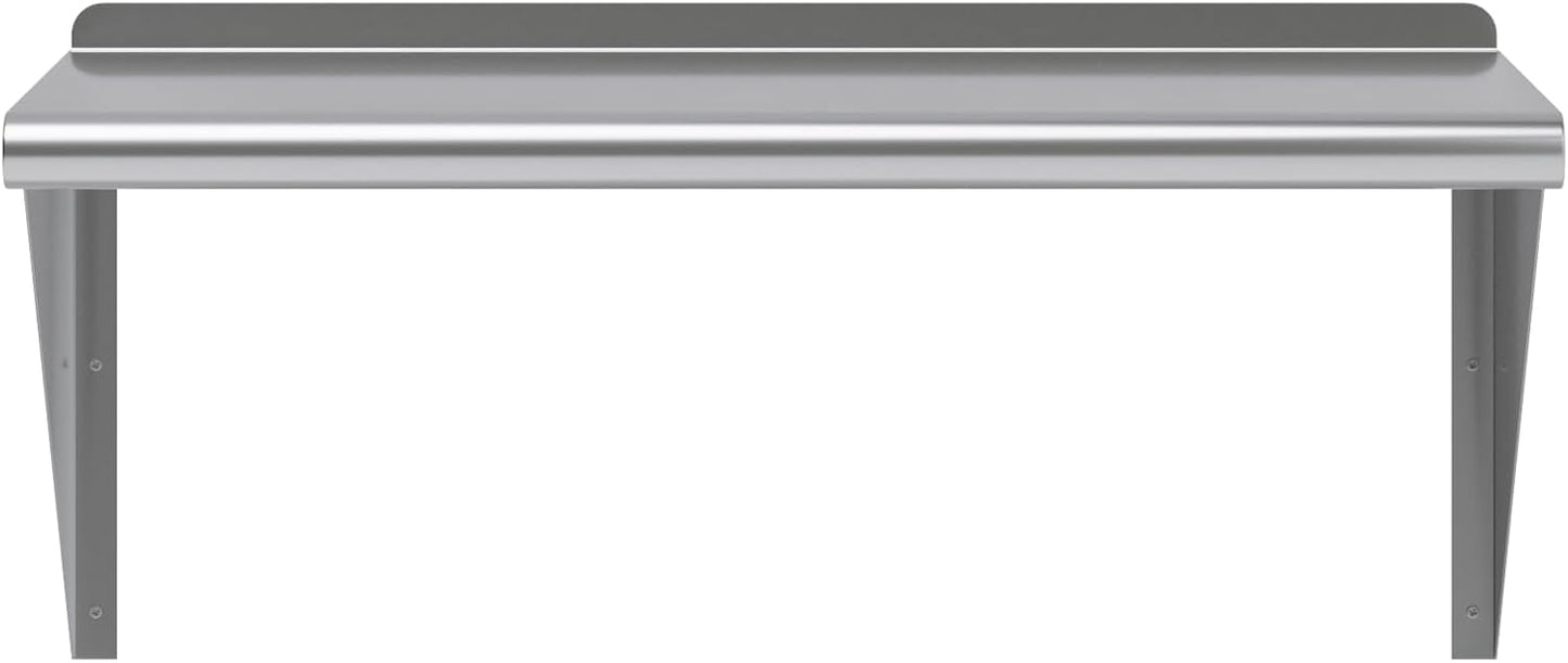 AmGood 30" Long X 16" Deep Stainless Steel Wall Shelf | NSF Certified | Appliance & Equipment Metal Shelving | Kitchen, Restaurant, Garage, Laundry, Utility Room
