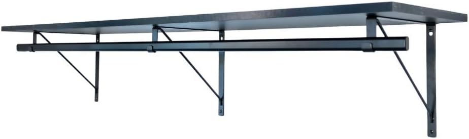 Custom Cut-to-Size Premium Wall-Mounted Shelf with Rod and Bracket Kit. 3/4" Thick Shelves, 14 inches deep. Customize The Length from 16" up to 72".