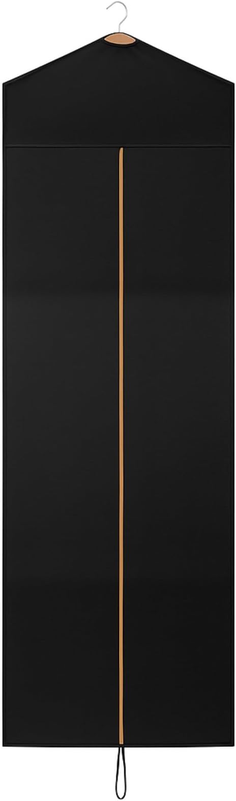 Sotiff Cotton Dress Garment Bags for Long Gowns Long Dress Travel Breathable Foldable Storage Bag Dust Proof (Black,70 x 23.6 Inch)