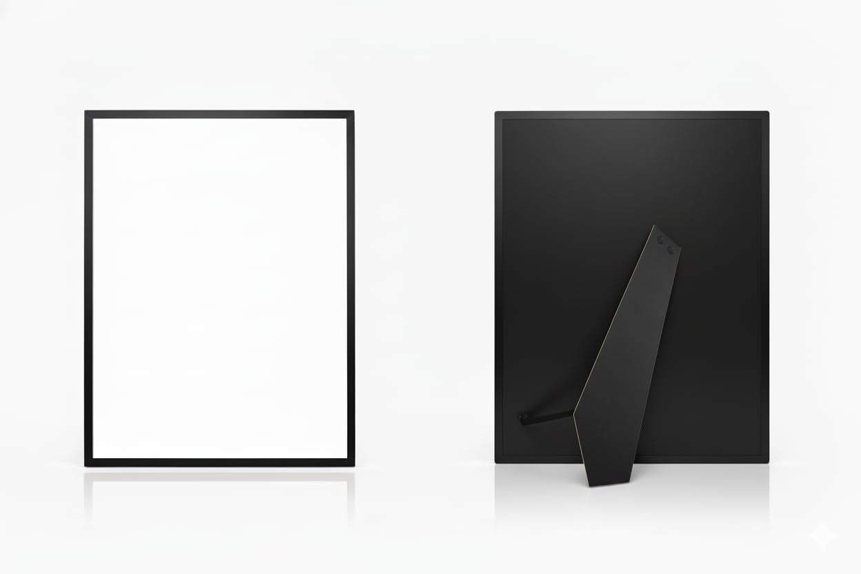 Small Whiteboard 12 x 16 Inch Magnetic Dry Erase Board with Stand & Wall Mount | Gold Aluminum Frame | Desktop Board for Home, Office, Reception, Events | 2 Markers, Eraser & 2 Magnets