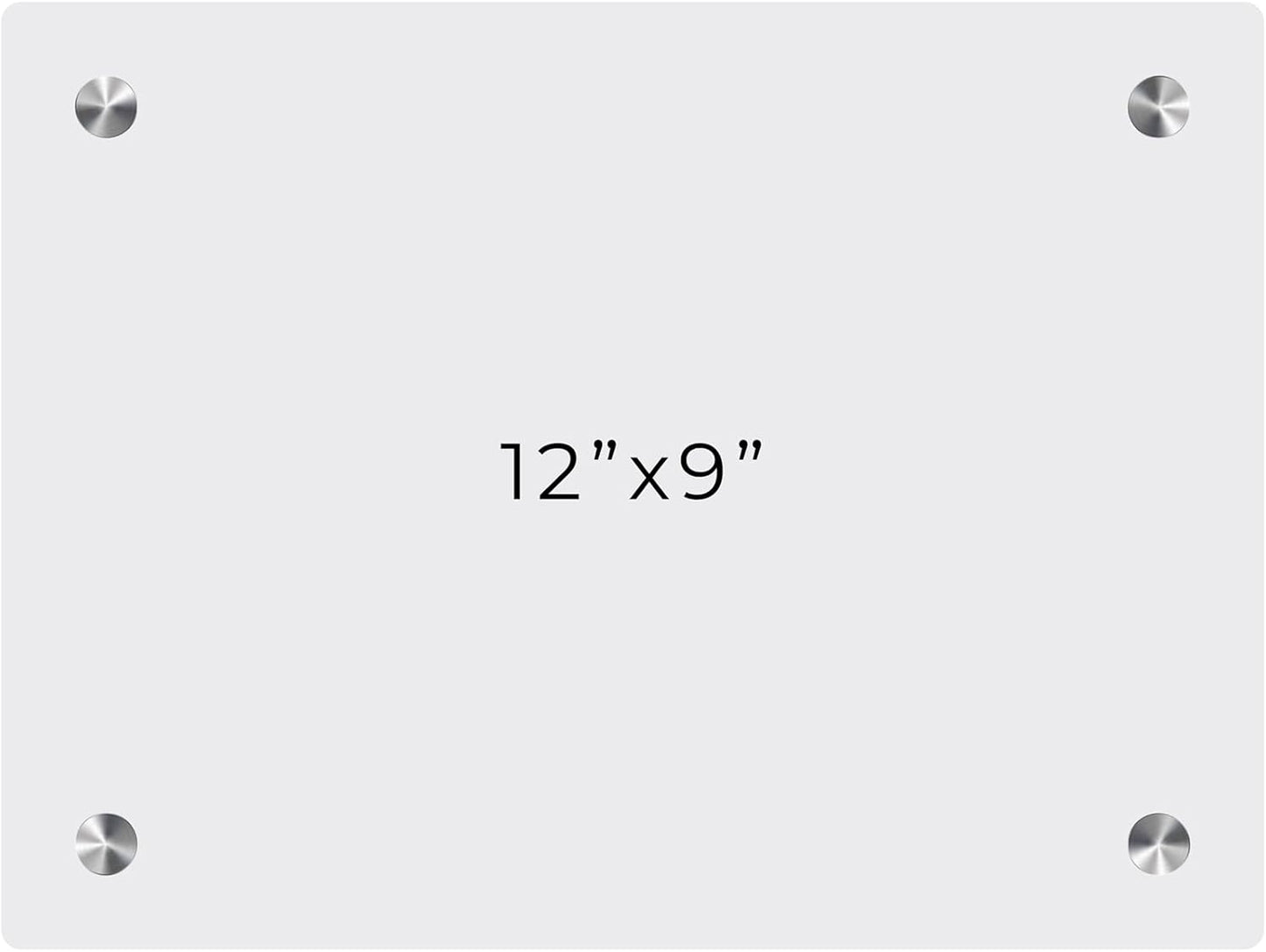 9x12 Dry Erase Board for Wall - with .25 Clear Acrylic and Satin Stand Off Finish - Perfect Whiteboard for Office, Home, Classroom - Durable and Stylish .25 Clear Acrylic Dry Erase Board