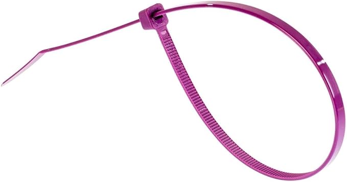 GTSE 8 Inch Purple Zip Ties, 100 Pack, 18lb Strength, UV Resistant Strong Nylon Cable Ties, Self-Locking 8" Tie Wraps