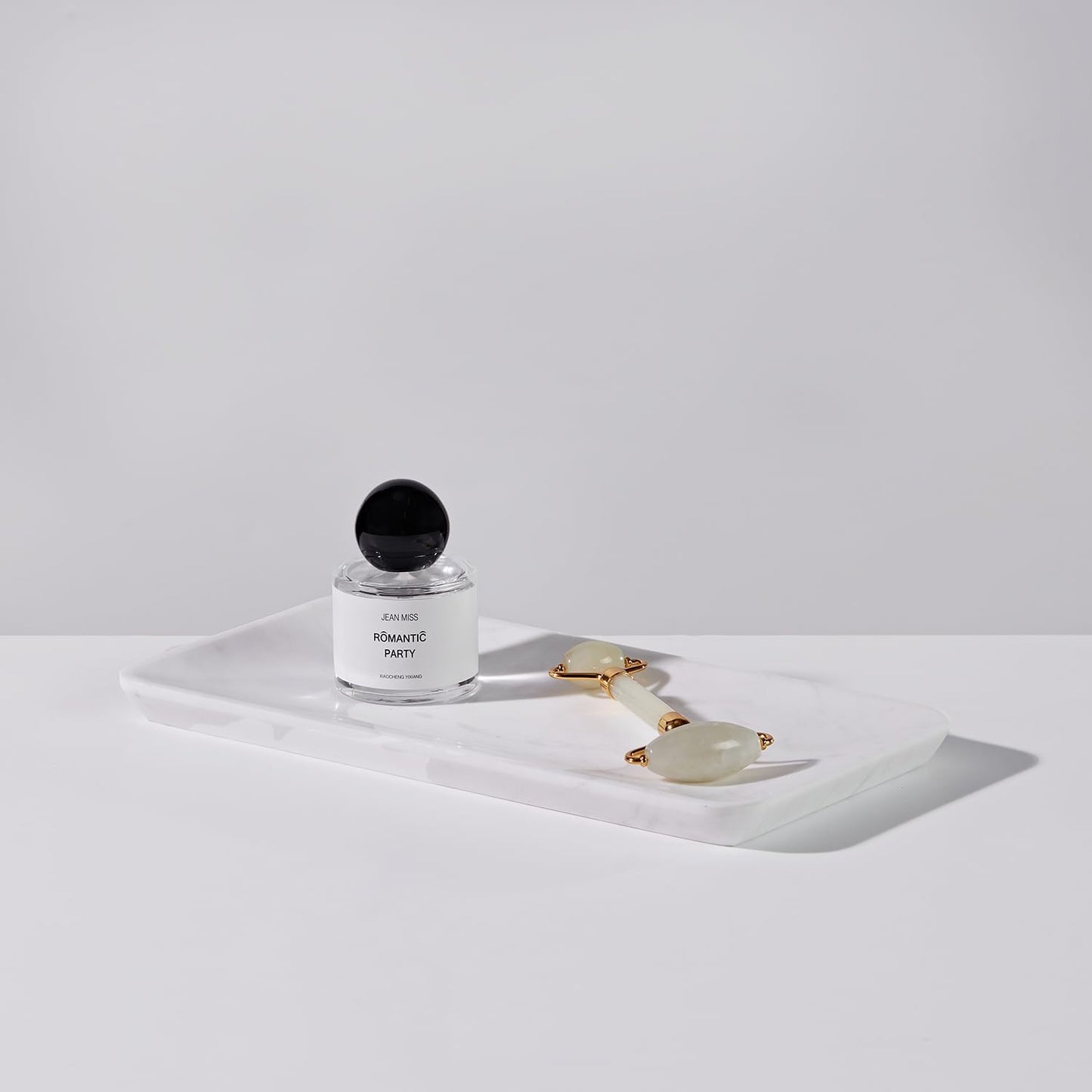 Luxury White Marble Bathroom Essentials Set - Elegant Spa Collection with Timeless Design, High-End Bath Accessories, Premium Stone Craftsmanship for Modern & Classic Decor (Vanity Tray)