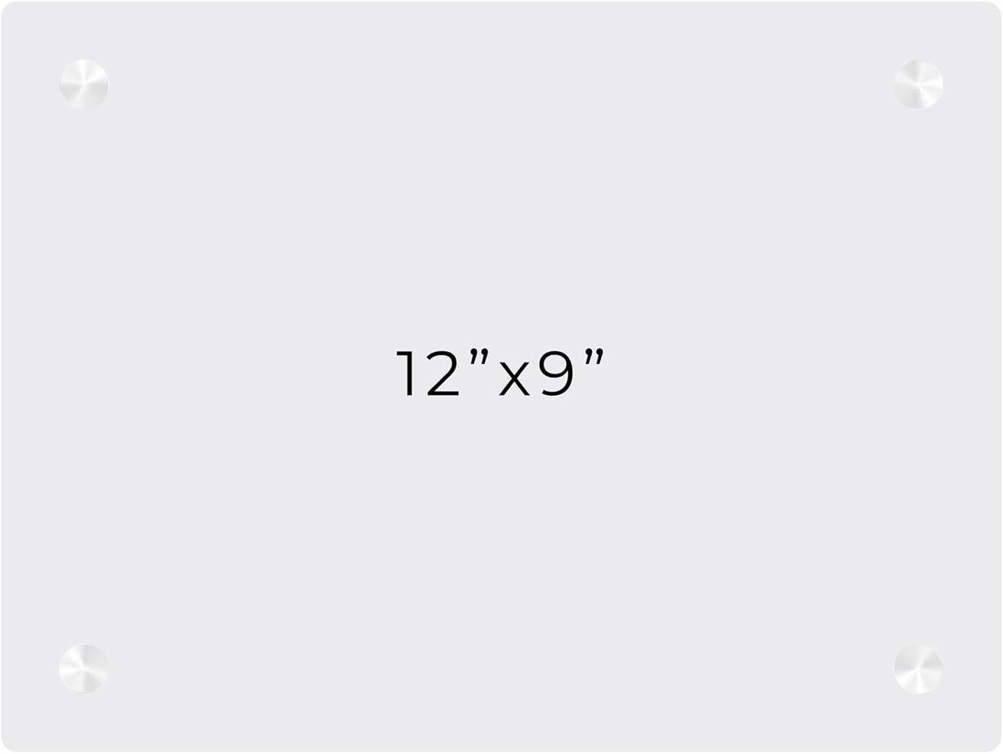 9x12 Dry Erase Board for Wall - with .25 Clear Acrylic and White Stand Off Finish - Perfect Whiteboard for Office, Home, Classroom - Durable and Stylish .25 Clear Acrylic Dry Erase Board