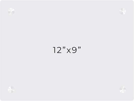 9x12 Dry Erase Board for Wall - with .25 Clear Acrylic and White Stand Off Finish - Perfect Whiteboard for Office, Home, Classroom - Durable and Stylish .25 Clear Acrylic Dry Erase Board