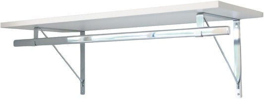 Custom Cut-to-Size Premium Wall-Mounted Shelf with Rod and Bracket Kit. 3/4" Thick Shelves, 14 inches deep. Customize The Length from 16" up to 72".