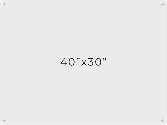 30x40 Dry Erase Board for Wall - with .25 Clear Acrylic and Gold Stand Off Finish - Perfect Whiteboard for Office, Home, Classroom - Durable and Stylish .25 Clear Acrylic Dry Erase Board