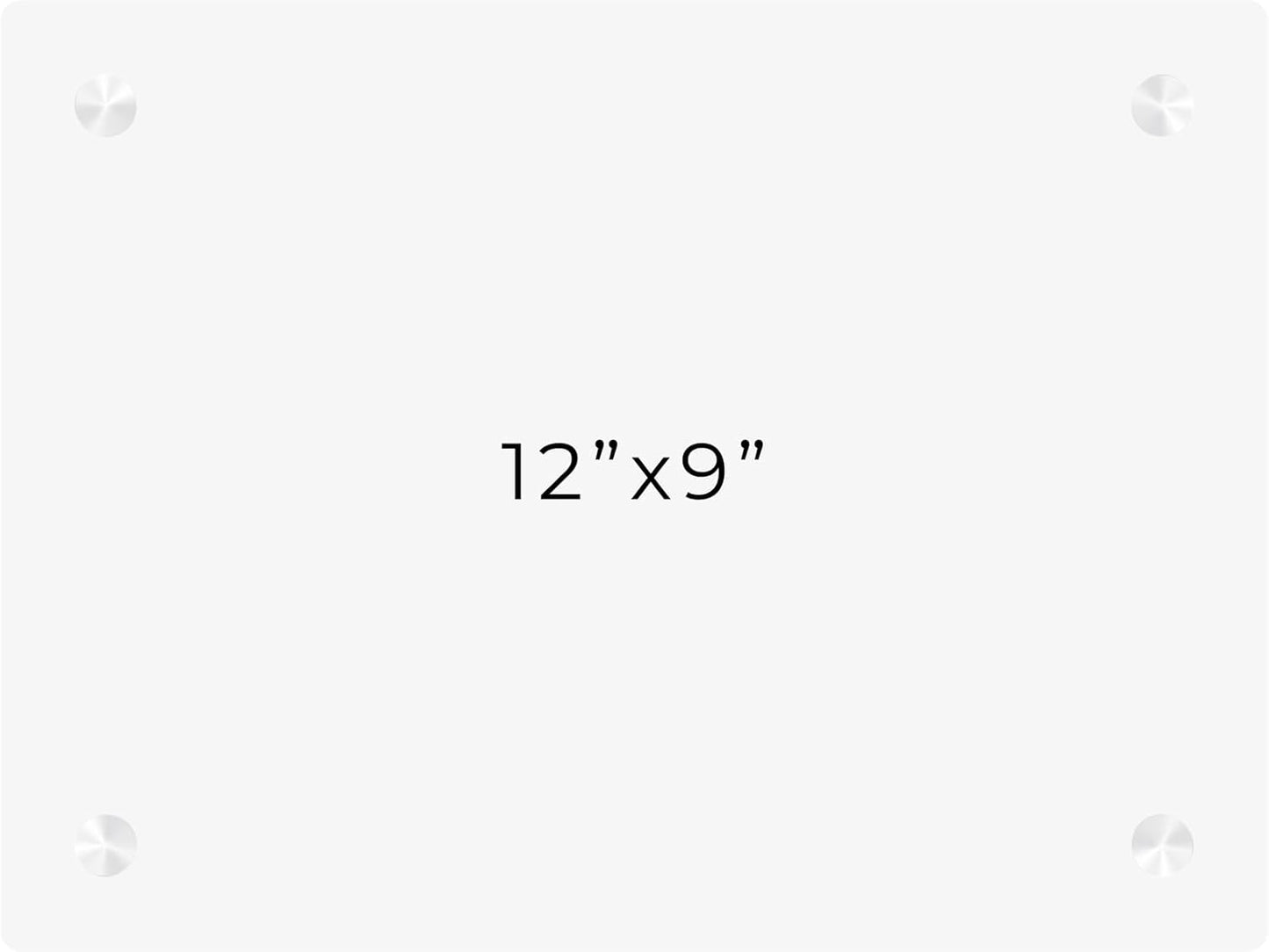 9x12 Dry Erase Board for Wall - with .25 White Acrylic and White Stand Off Finish - Perfect Whiteboard for Office, Home, Classroom - Durable and Stylish .25 White Acrylic Dry Erase Board