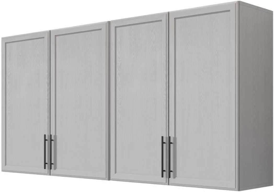 60" W Laundry Room Wall Cabinet with Adjustable Shelf,Wall Mounted Kitchen Cabinets with Two Shaker Doors,Upper Storage for Laundry Room, Bathroom, Kitchen