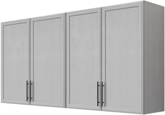 60" W Laundry Room Wall Cabinet with Adjustable Shelf,Wall Mounted Kitchen Cabinets with Two Shaker Doors,Upper Storage for Laundry Room, Bathroom, Kitchen