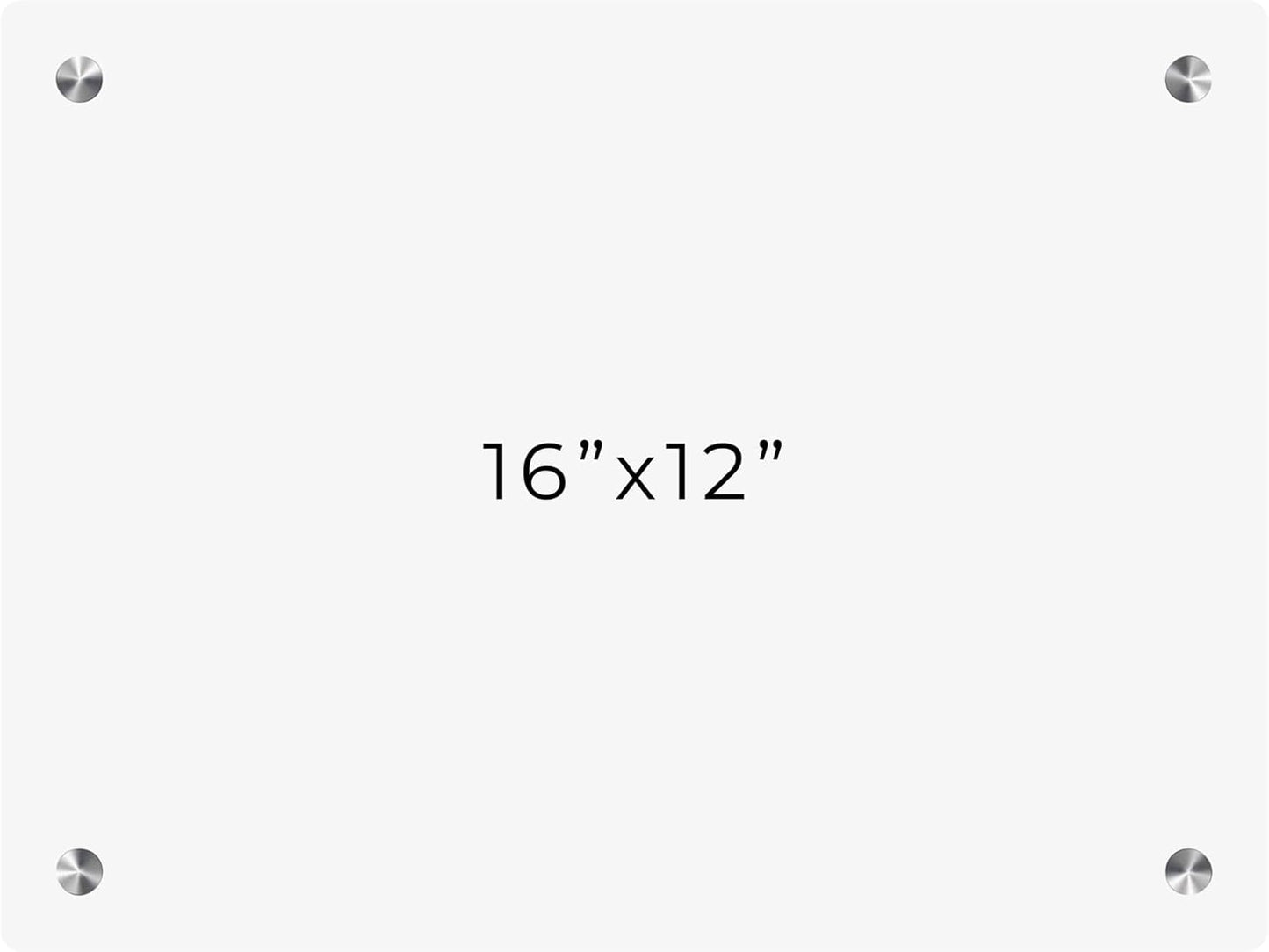 12x16 Dry Erase Board for Wall - with .25 White Acrylic and Satin Stand Off Finish - Perfect Whiteboard for Office, Home, Classroom - Durable and Stylish .25 White Acrylic Dry Erase Board