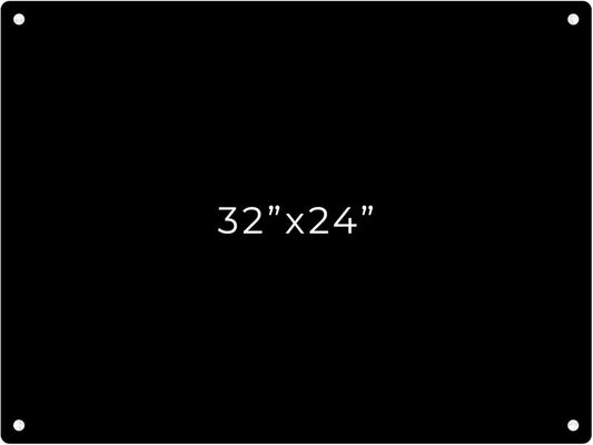 24x32 Dry Erase Board for Wall - with .25 Black Acrylic and White Stand Off Finish - Perfect Whiteboard for Office, Home, Classroom - Durable and Stylish .25 Black Acrylic Dry Erase Board