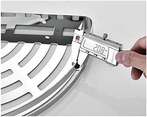 NearMoon Bathroom Shower Caddy 2 Pack, No Drill 304 Stainless Steel Shower Organizer with 2 Hooks (Corner Shelf, Chrome)