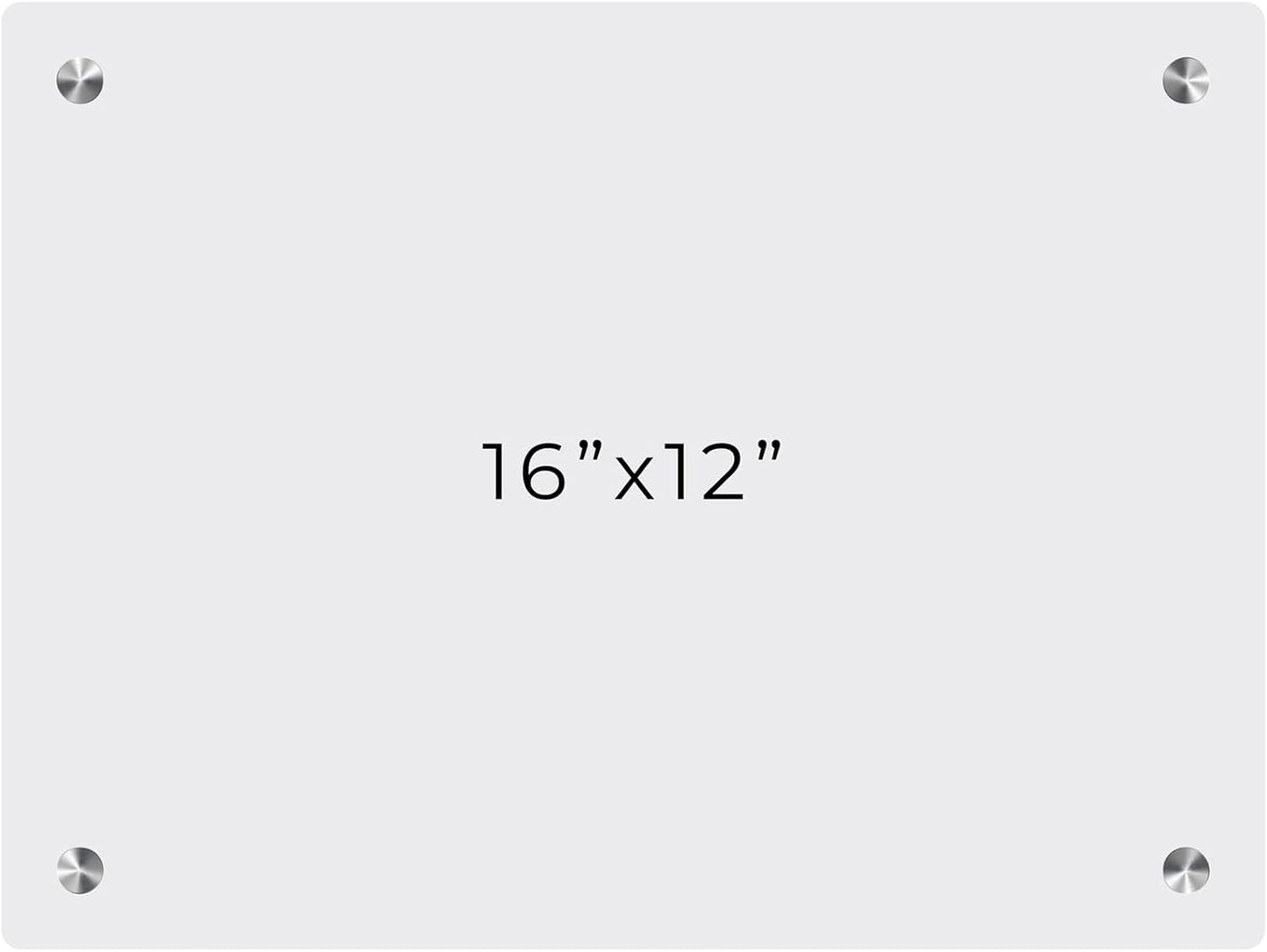 12x16 Dry Erase Board for Wall - with .25 Clear Acrylic and Satin Stand Off Finish - Perfect Whiteboard for Office, Home, Classroom - Durable and Stylish .25 Clear Acrylic Dry Erase Board