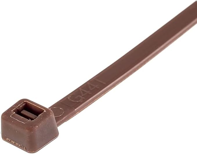 GTSE 12 Inch Brown Zip Ties, 100 Pack, 50lb Strength, UV Resistant Long Nylon Cable Ties, Self-Locking 12" Tie Wraps