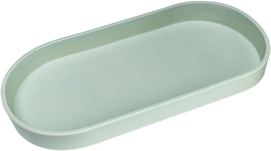 Green Small Tray (11.8 inch), Oval Tray for Kitchen Counter, Bathtub Bathroom Vanity Items, Countertop Organizer, Coffee Accessory, Bar, Serving Seasoning, Salt and Pepper, Soap, Perfume.