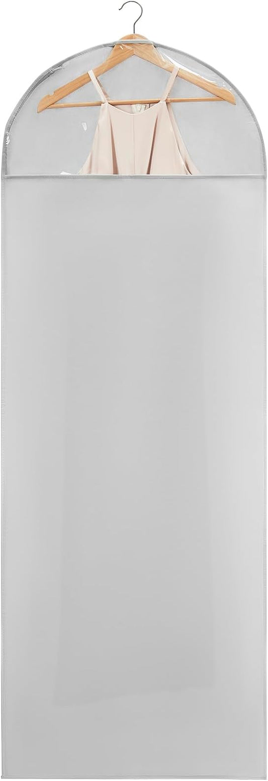 66 Inch Garment Bags for Hanging Clothes - Long Dress Bags for Gowms Closet Wardrobe Storage Travel - 1 Pack