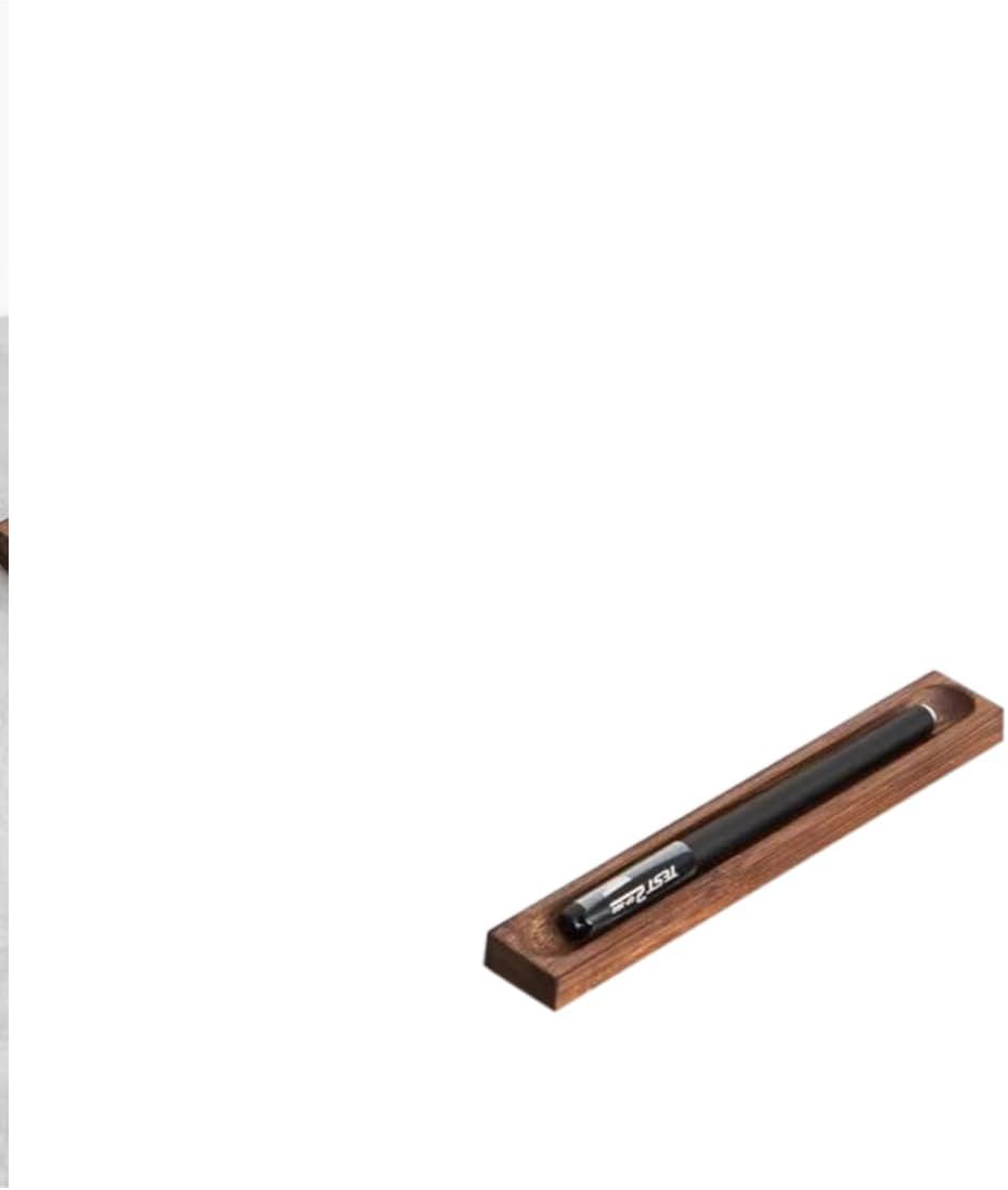 Pen holder Organizer of Office desks,Walnut Desk Pen Stand,Wave Pen Tray Office Accessory,Teacher Gifts,Suitable for School,Home,Office Desktop Office Art Accessories (Walnut, 1 Grid)