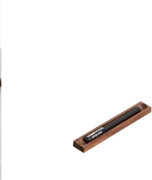 Pen holder Organizer of Office desks,Walnut Desk Pen Stand,Wave Pen Tray Office Accessory,Teacher Gifts,Suitable for School,Home,Office Desktop Office Art Accessories (Walnut, 1 Grid)