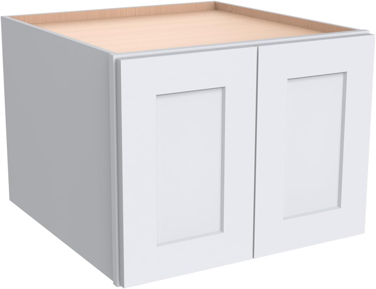 Solid Wood Wall Cabinet,Shaker Style Wall-Mounted Kitchen Storage Cabinet with Soft-Close Doors, RTA Pantry Organizer for Bathroom, Garage, Laundry (White, 36" W x 27" D x 15" H)