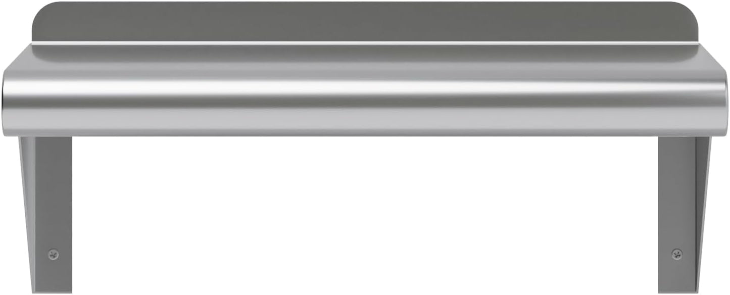 AmGood 16" Long X 8" Deep Stainless Steel Wall Shelf | NSF Certified | Appliance & Equipment Metal Shelving | Kitchen, Restaurant, Garage, Laundry, Utility Room