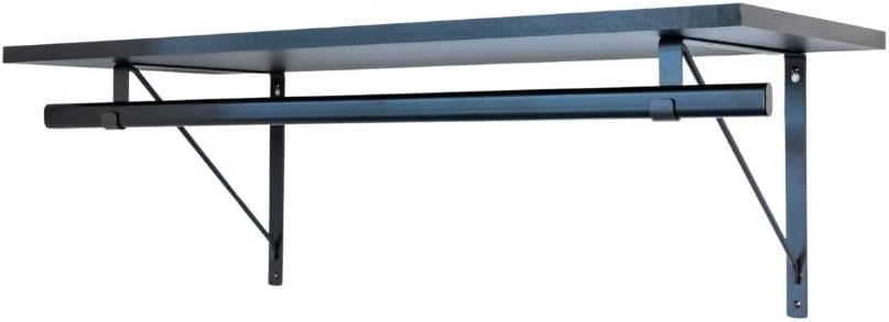 Custom Cut-to-Size Premium Wall-Mounted Shelf with Rod and Bracket Kit. 3/4" Thick Shelves, 14 inches deep. Customize The Length from 16" up to 72".