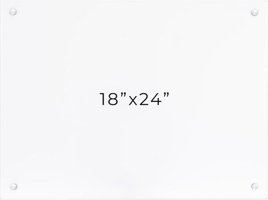 18x24 Dry Erase Board for Wall - with .25 White Acrylic and White Stand Off Finish - Perfect Whiteboard for Office, Home, Classroom - Durable and Stylish .25 White Acrylic Dry Erase Board