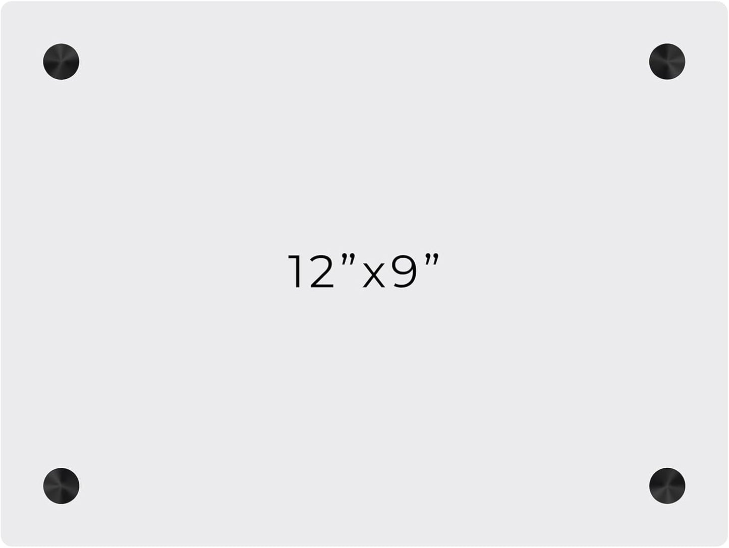 9x12 Dry Erase Board for Wall - with .25 Clear Acrylic and Black Stand Off Finish - Perfect Whiteboard for Office, Home, Classroom - Durable and Stylish .25 Clear Acrylic Dry Erase Board