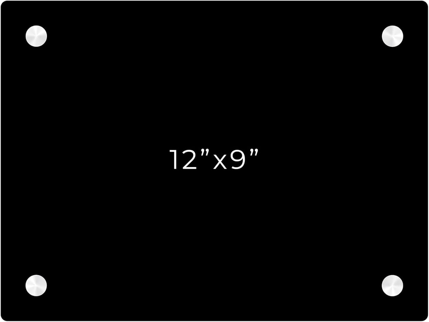 9x12 Dry Erase Board for Wall - with .25 Black Acrylic and White Stand Off Finish - Perfect Whiteboard for Office, Home, Classroom - Durable and Stylish .25 Black Acrylic Dry Erase Board