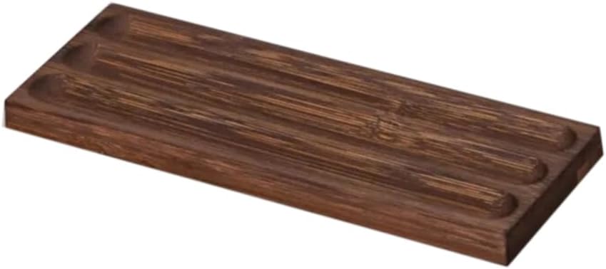 Pen holder Organizer of Office desks,Walnut Desk Pen Stand,Wave Pen Tray Accessory,Teacher Gifts,Suitable for School,Home,Desktop Office Art Accessories (Walnut, 3 Grid)