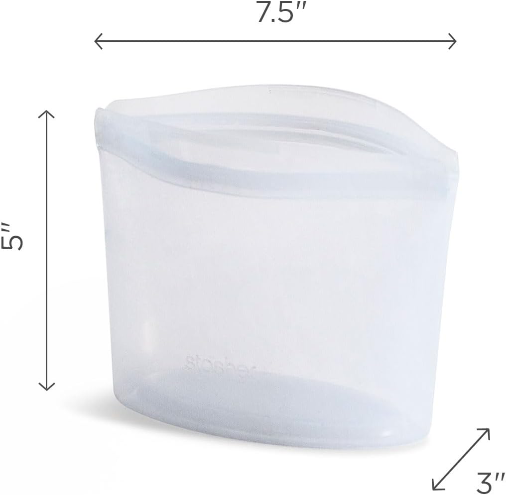 Stasher Premium Silicone Reusable Food Storage Bowl, Lavender, Microwave, Sous Vide, Dishwasher, Oven and Freezer Safe, BPA Free, Leak-free, Eco-friendly, 2-Cup Bowl